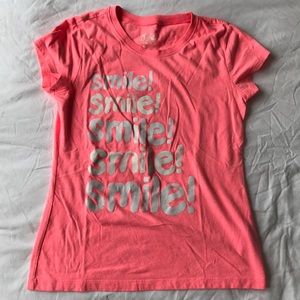 Girls neon pink tee shirt
